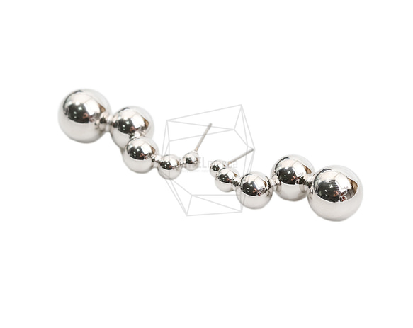 ERG-2053-R【2個入り】マルチボールラウンドピアス,Multi ball round Post Earring 2枚目の画像