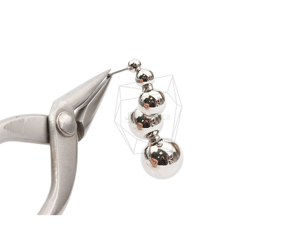 ERG-2053-R【2個入り】マルチボールラウンドピアス,Multi ball round Post Earring 4枚目の画像