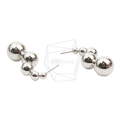 ERG-2053-R【2個入り】マルチボールラウンドピアス,Multi ball round Post Earring 3枚目の画像