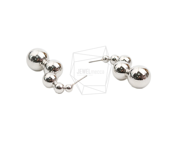 ERG-2053-R【2個入り】マルチボールラウンドピアス,Multi ball round Post Earring 3枚目の画像