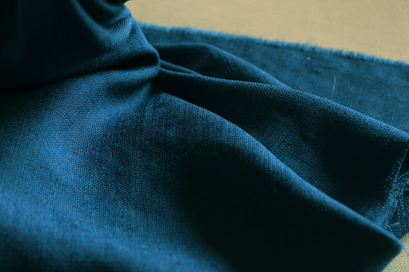 NO.11 オックス織りのトリアセテート「麻調人気素材」INDIGO 4枚目の画像