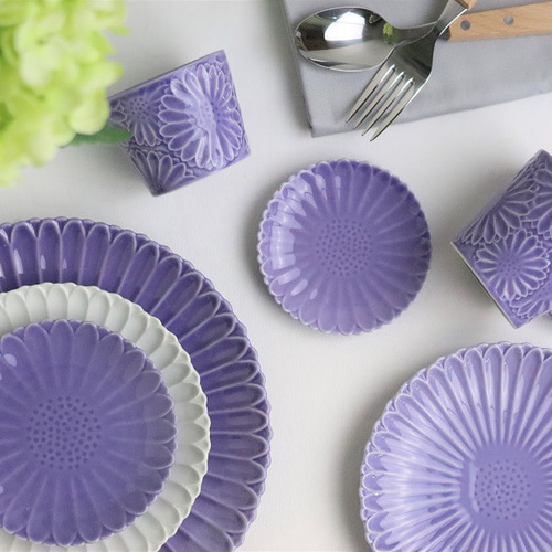 波佐見焼 大皿】マリーゴールド プレート L ヴァイオレット 大皿 翔芳