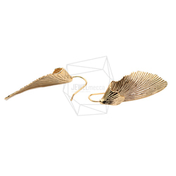 ERG-2054-G【2個入り】エンジェルウィングピアス ,Angel Wing Hook Post Earring 3枚目の画像