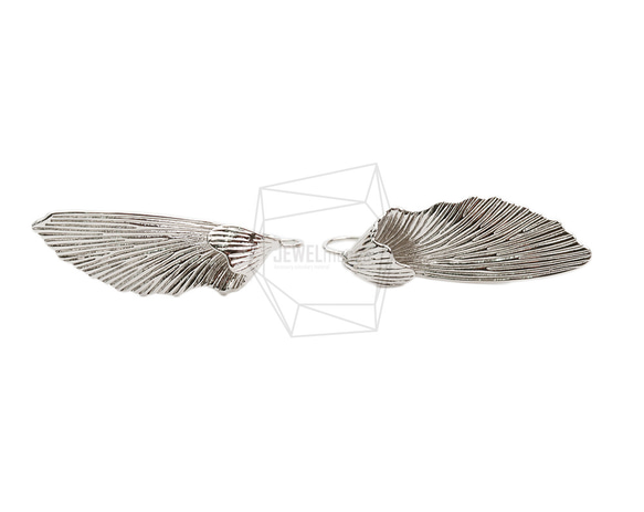 ERG-2054-R【2個入り】エンジェルウィングピアス ,Angel Wing Hook Post Earring 1枚目の画像