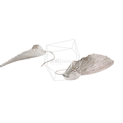 ERG-2054-R【2個入り】エンジェルウィングピアス ,Angel Wing Hook Post Earring 3枚目の画像