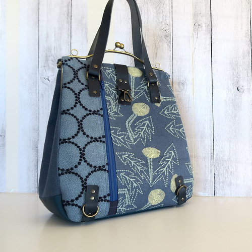 creema限定、ミナペルホネン、たんぽぽとタンバリンのリュック、がま口