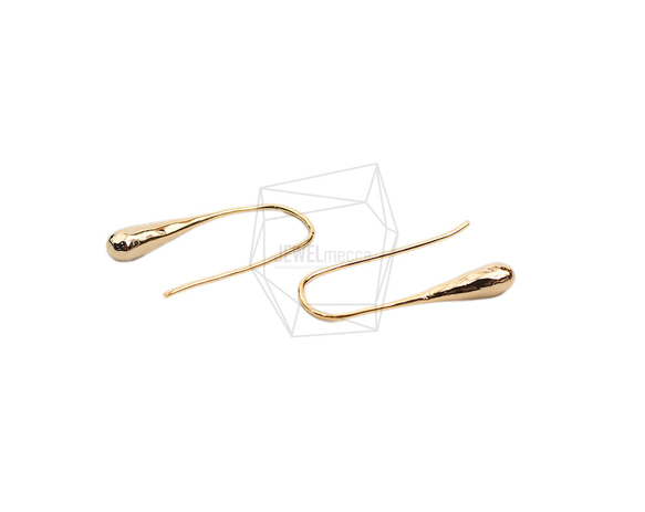 ERG-2055-G【2個入り】カーブプレートフック,Curved Plate Hook Earring 3枚目の画像