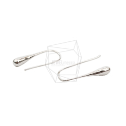ERG-2055-R [2 pcs] 弧形板鉤耳環 第3張的照片