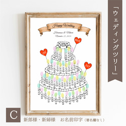 「ケーキ」ウェディングツリー  結婚証明書ウェルカムスタンプボード　説明書付き 3枚目の画像