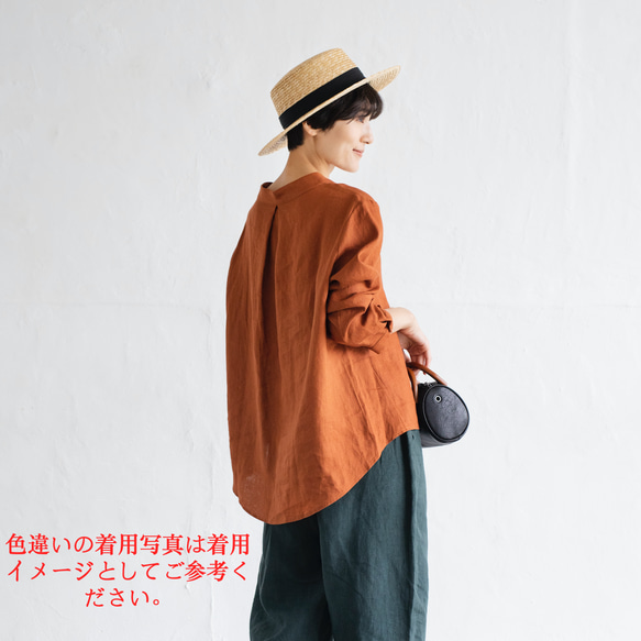 我的新經典之選：精緻的船長襯衫。長袖亞麻襯衫，靛藍，220401-8 第14張的照片