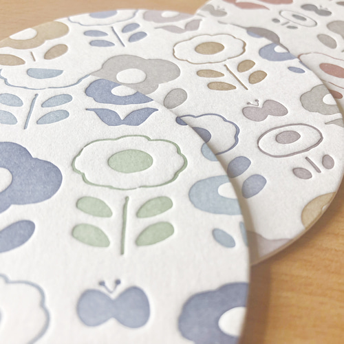 コースター6枚セット格子柄北欧