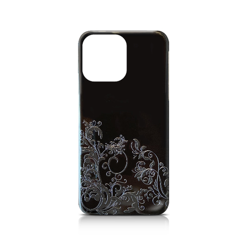 黒楽 - 立体加工 和風 ブラックiPhoneケース/iPhone16/16Pro 黒楽 - 立体加工 和風 ブラックiPhoneケース/iPhone16/16Pro