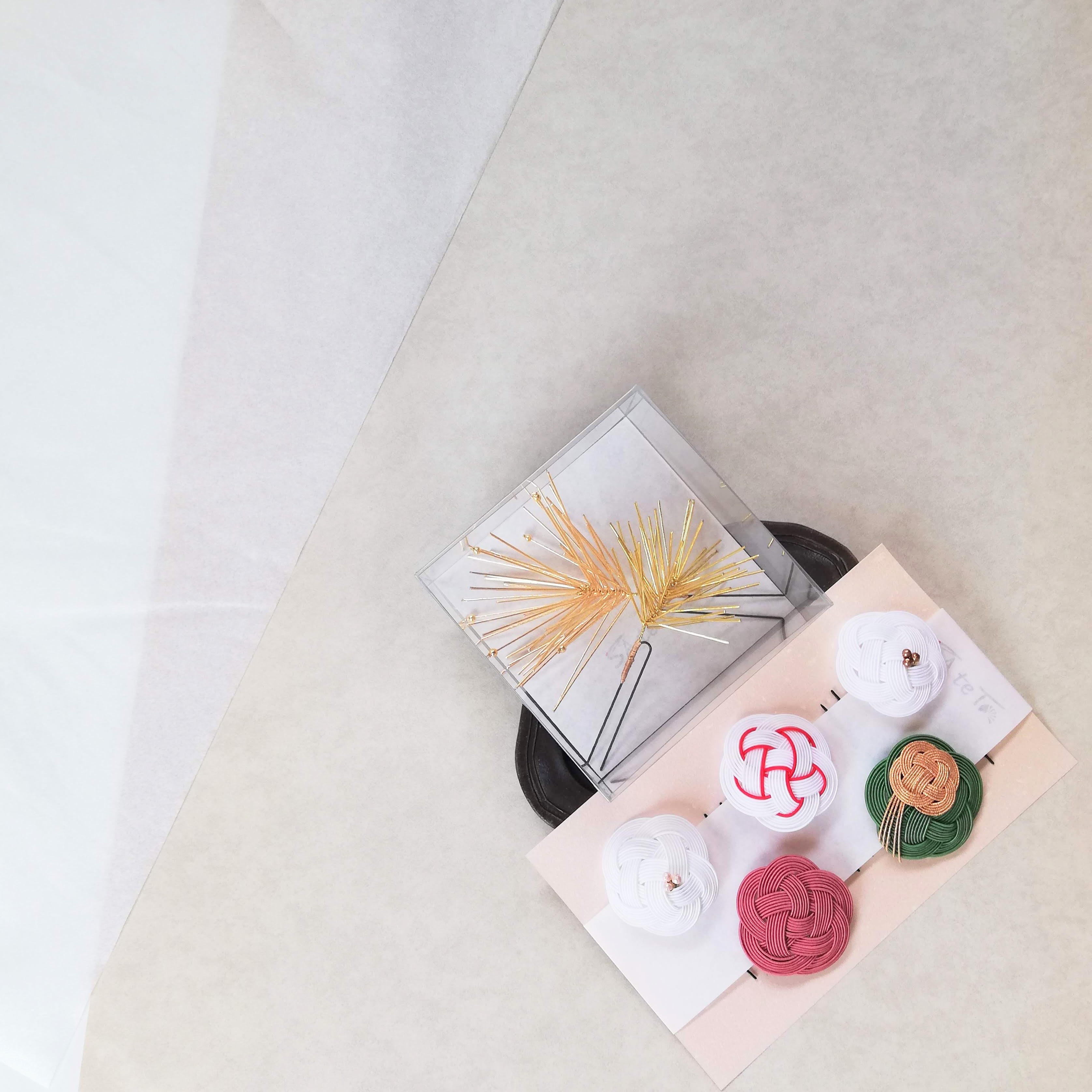 水引髪飾り7点セット〈梅づくし〉成人式 結婚式 卒業式に縁起モチーフ