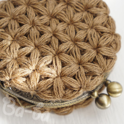 Ba-ba handmade Jasmine Stitch crochet coinpurse No.C1567 第4張的照片