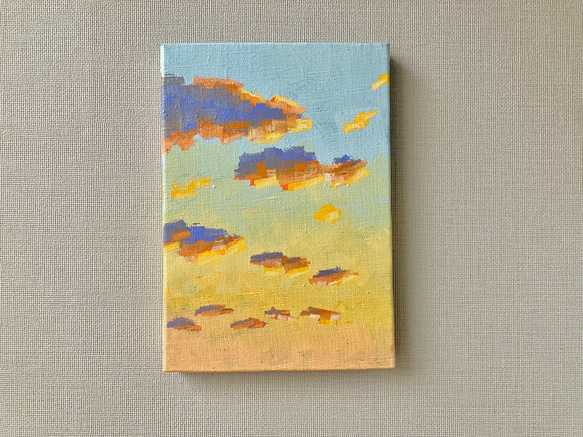 素敵でユニークな 夕焼けの空」原画 13852728 通販 くさかあきら 絵画 油絵 絵画