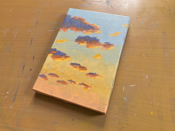 「夕焼けの空」原画 油絵 2枚目の画像