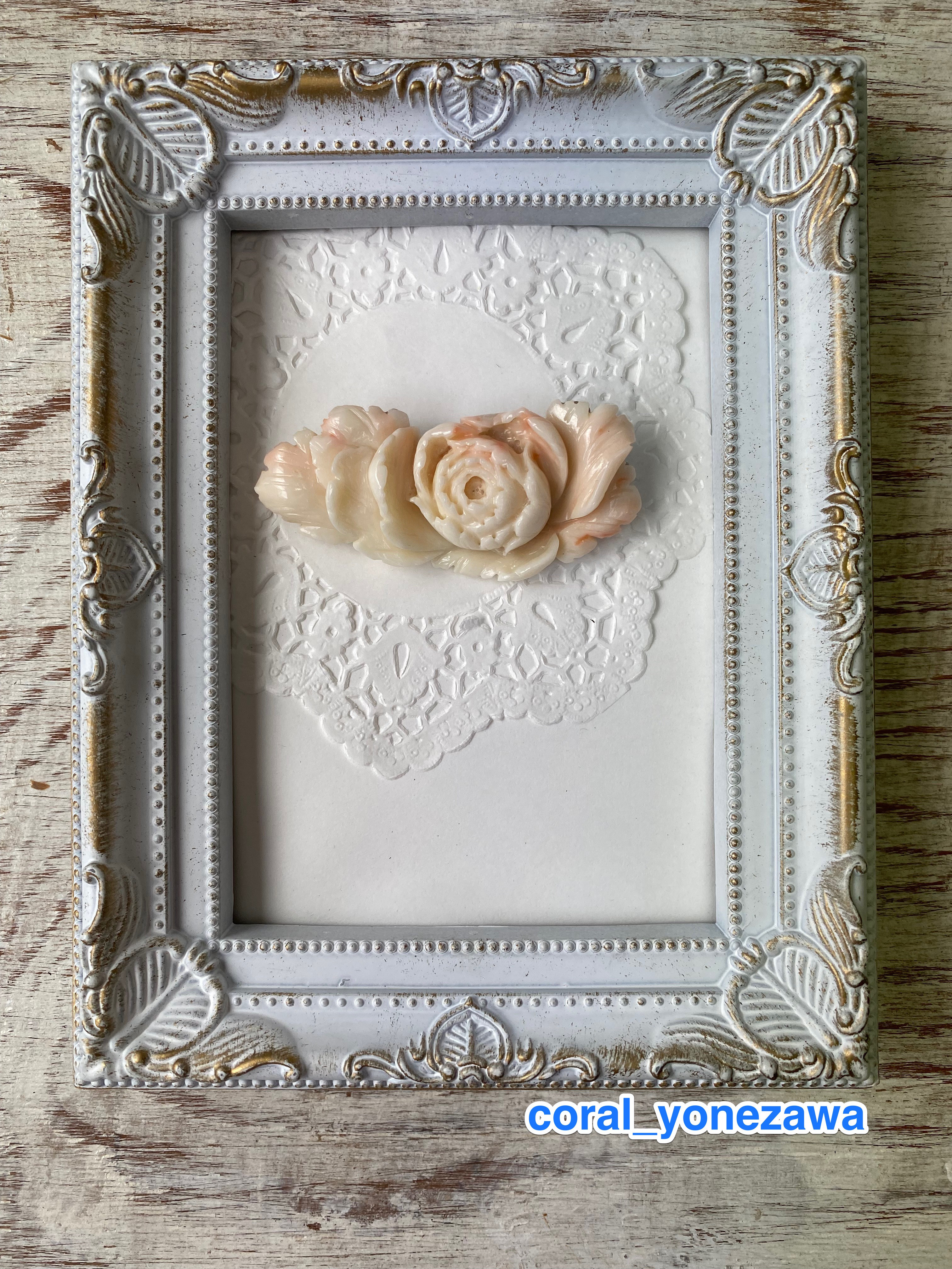 令和4年彫刻ブローチ④牡丹・ワケありセール