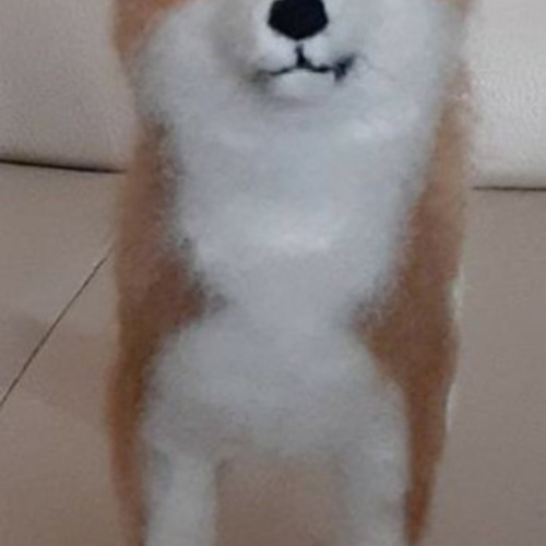 羊毛秋田犬 羊毛フェルト 犬 いぬ 動物 可愛い 羊毛フェルト Kingこう