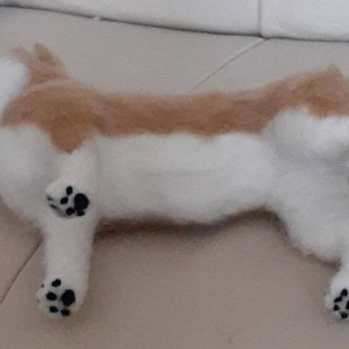 羊毛秋田犬 羊毛フェルト 犬 いぬ 動物 可愛い 羊毛フェルト Kingこう