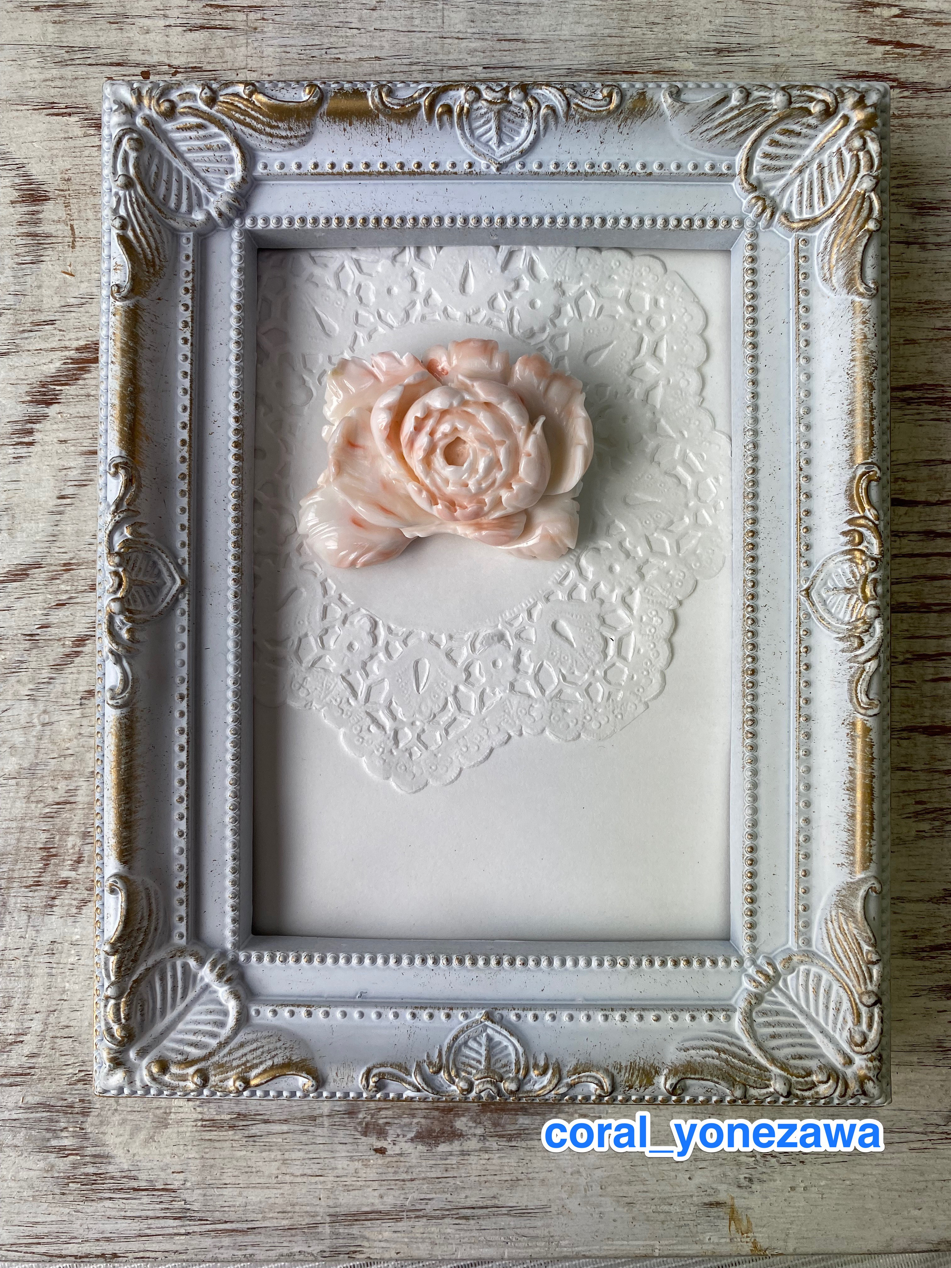 令和4年彫刻ブローチ⑤牡丹・ワケありセール