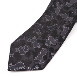 京の錦織　光峯錦織工房　干支の柄を楽しむ　卯年　うさぎの柄　クリーム　ネクタイ 10枚目の画像
