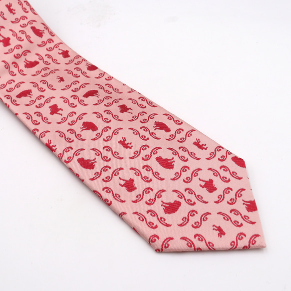 京の錦織　光峯錦織工房　干支の柄を楽しむ　さるの柄　申年　ネクタイ 5枚目の画像