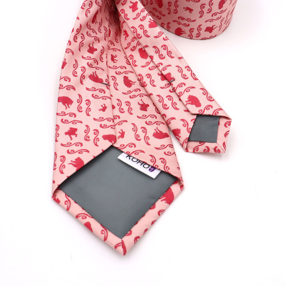 京の錦織　光峯錦織工房　干支の柄を楽しむ　さるの柄　申年　ネクタイ 4枚目の画像