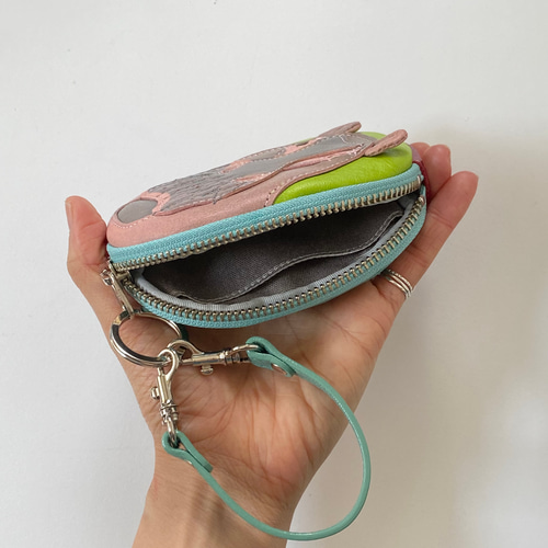 ies design ピンクかばのマメポ　コインケース　ポーチ　小銭入れ　マメポ ピンクかばのマメポ 小銭入れ・コインケース ies design 通販