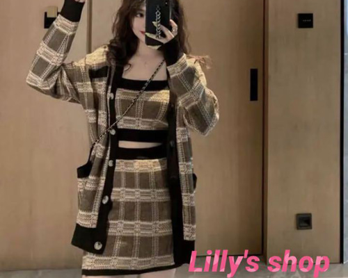 Lillys 秋冬コーデ❤️ミニワンピース セットアップ サマーニット