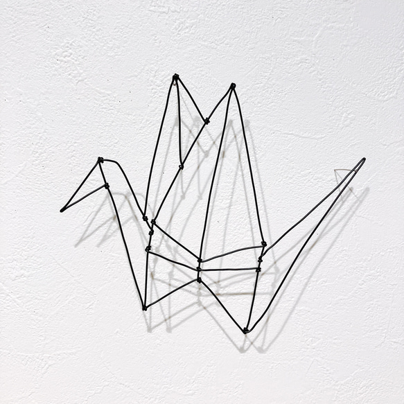 折り鶴　ワイヤーアート　ワイヤークラフト 3枚目の画像