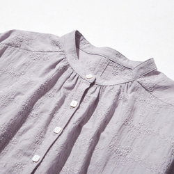 營造特殊感覺的刺繡布料 長襯衫洋裝 100% 棉 190603-3 第2張的照片
