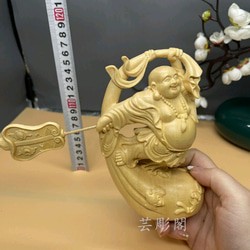 布袋様  七福神  仏教工芸品   木彫仏像  極上品 置物 4枚目の画像