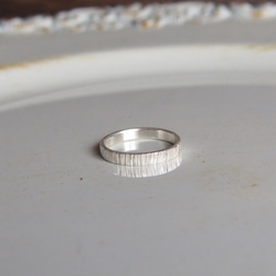 【受注制作】- Silver - Lined Ring - 3mm 3枚目の画像
