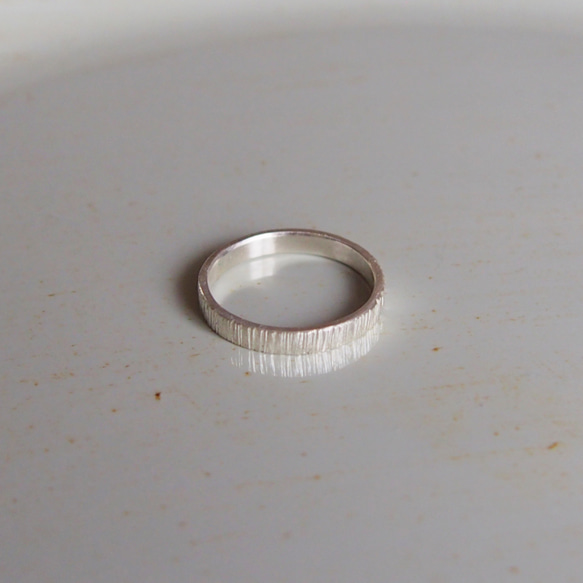 【受注制作】- Silver - Lined Ring - 3mm 2枚目の画像