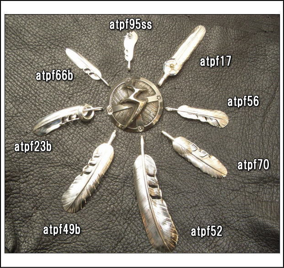 フェザーペンダント 鷲の羽 シルバーペンダント【受注製作】やや大きめ　925　atpf49 8枚目の画像