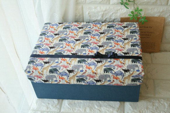 Hさま専用　リバティ　おもちゃ箱　メモリアルボックス　シンクオブミー　キューフォーザズー 4枚目の画像