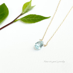 14kgf skyblue topaz necklace 9枚目の画像