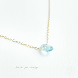 14kgf skyblue topaz necklace 10枚目の画像