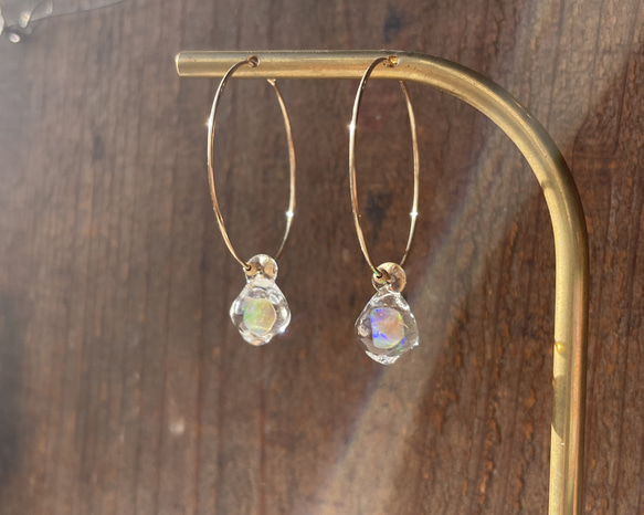 [Opal Drop pierce] 14kgf 第2張的照片