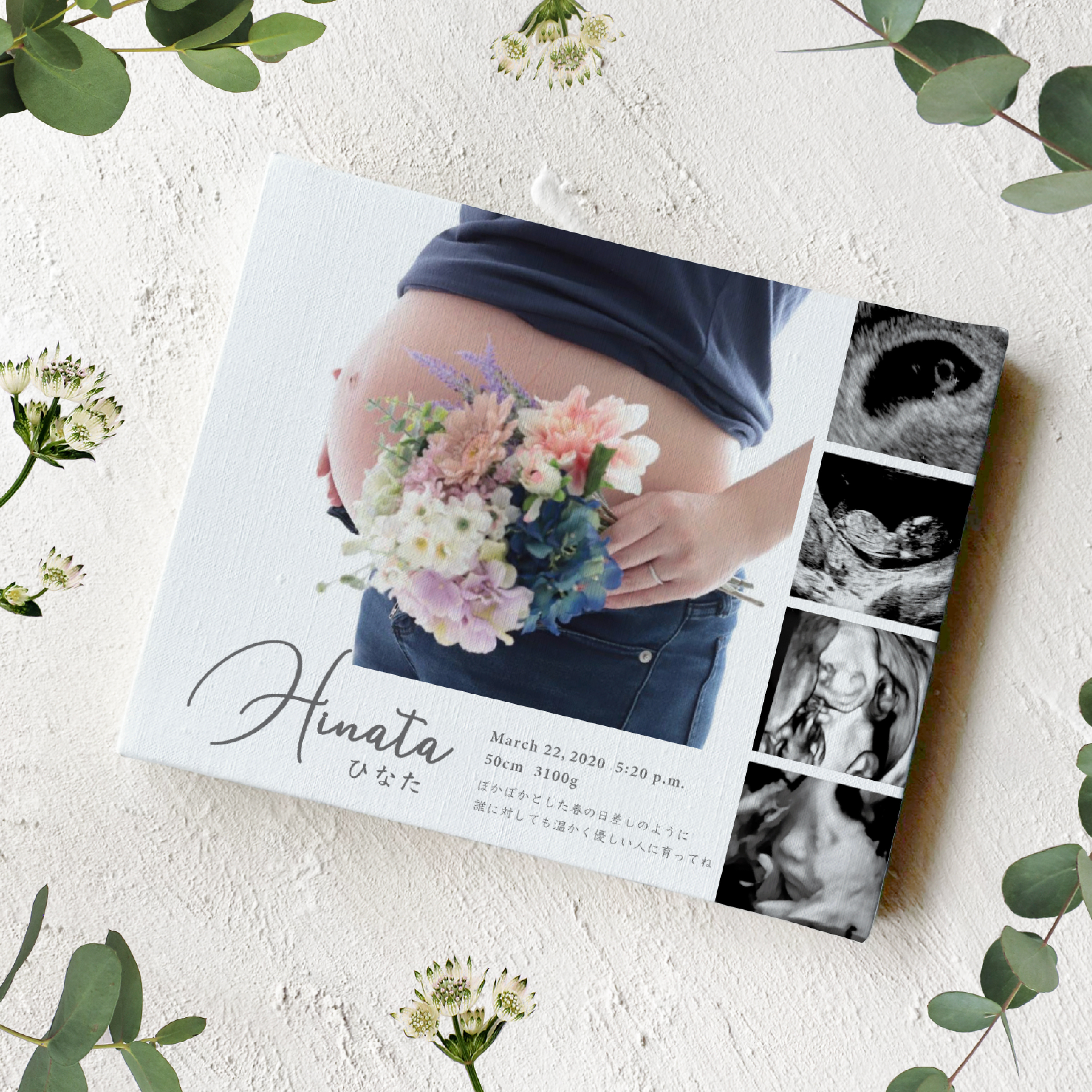 マタニティ/エコー写真アート / キャンバスボード /014横