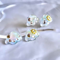 glass cloud blue sky Earrings 5枚目の画像