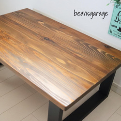 厚め天板 無垢ローテーブル 国産杉 80×50cm カフェテーブル コーヒーテーブル リビングテーブル 6枚目の画像