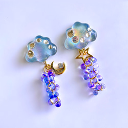 【特集掲載】glass cloud blue shower Earrings 5枚目の画像