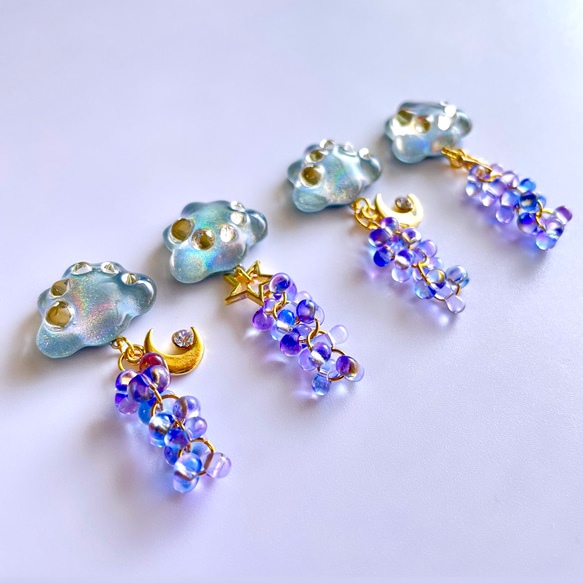 【特集掲載】glass cloud blue shower Earrings 9枚目の画像