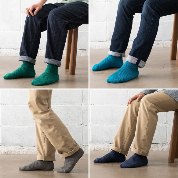 再生棉襪細羅紋天然材質男襪 25-27 公分。 第1張的照片