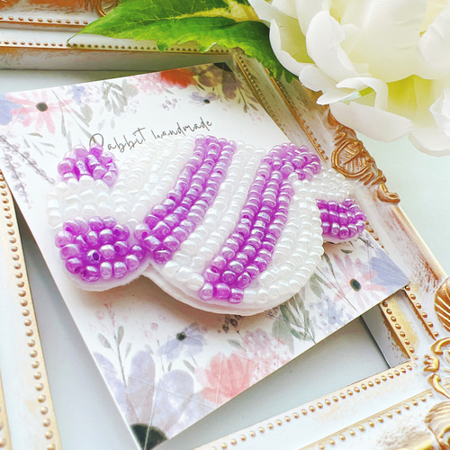 ビーズ刺繍ブローチ【キャンディ】 ブローチ Rabbit 通販｜Creema  