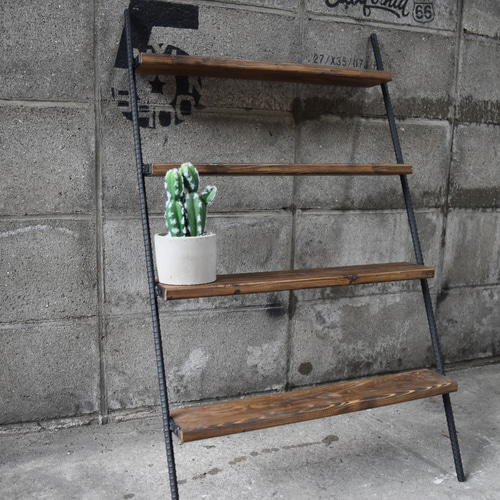 ラダーシェルフ 男前 インダストリアル 多肉植物 什器 アイアン