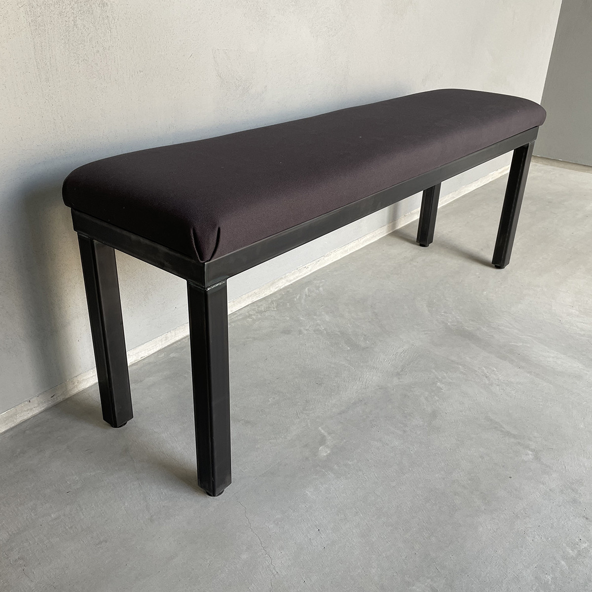 ＼送料無料／[S.T Bench]ダイニングベンチ ベンチ 帆布 生地張り込み アイアン家具 ‐18_c‐