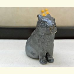 カピバラ　陶芸置き物　大きいネズミ　お座りカピバラ　手作り陶芸　陶器の置物 4枚目の画像