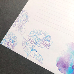 紫陽花のレターセット 10枚目の画像